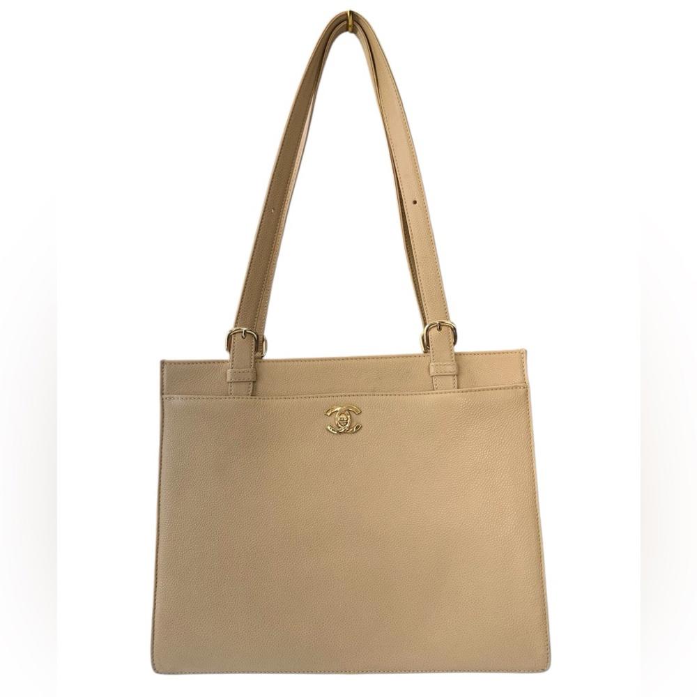 Chanel *RARE* Beige Cavier Leather Tote