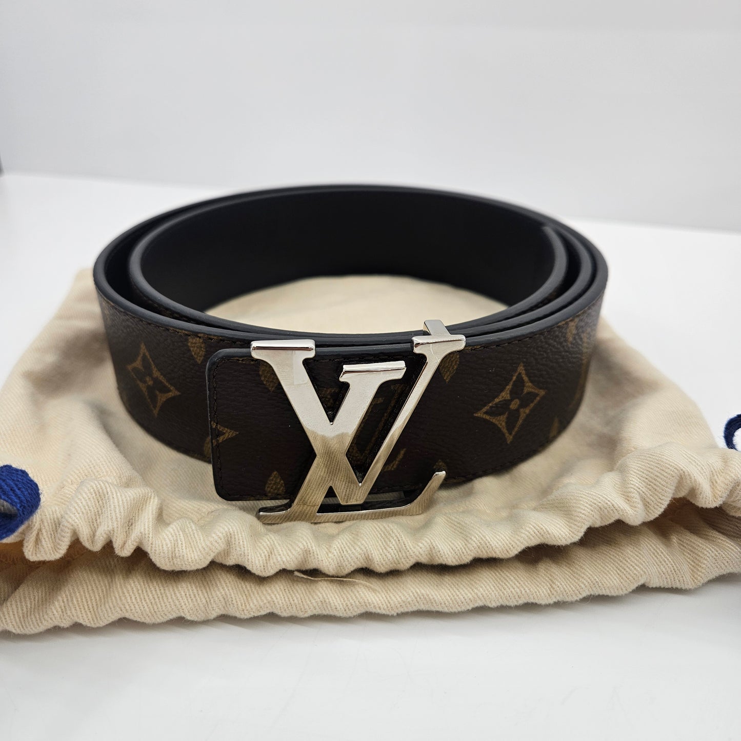 LOUIS VUITTON BELT 38 REVERSIBLE & LOUIS VUITTON RASPBERRY DENIM ORGANIZER