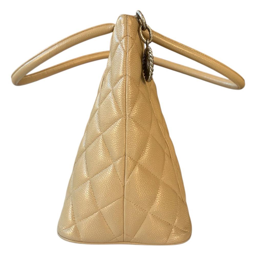 Chanel Champagne Cavier Medallion Tote