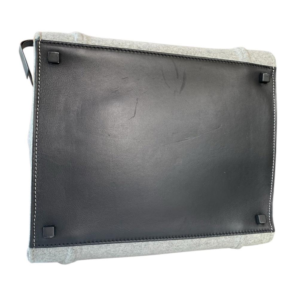Celine Grey Fel / Wool Phantom Handbag