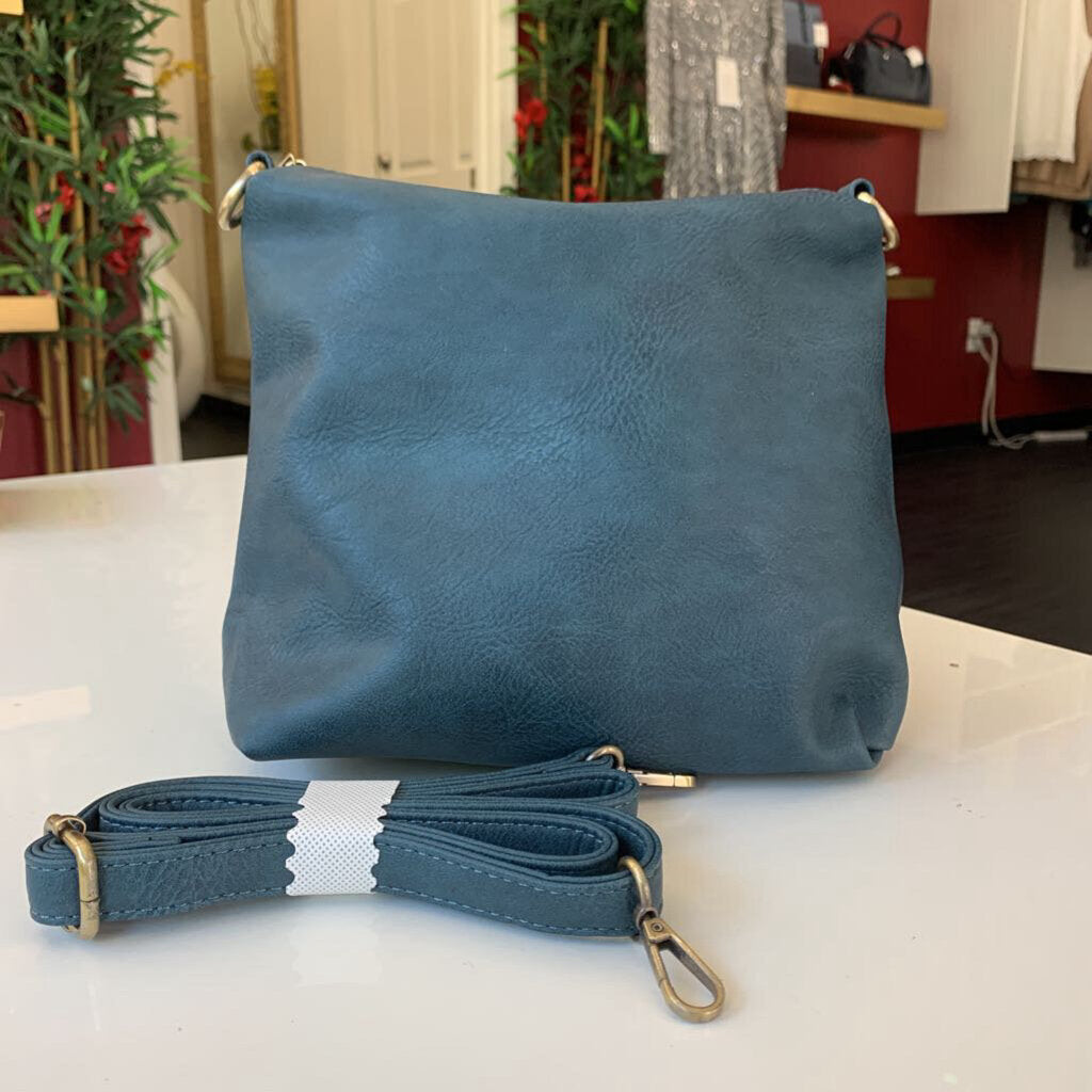 No Label Blue Faux Leather Crossbody
