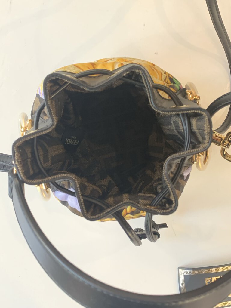 FENDACE FENDI x VERSACE Silk Vitello FF Bucket Bag