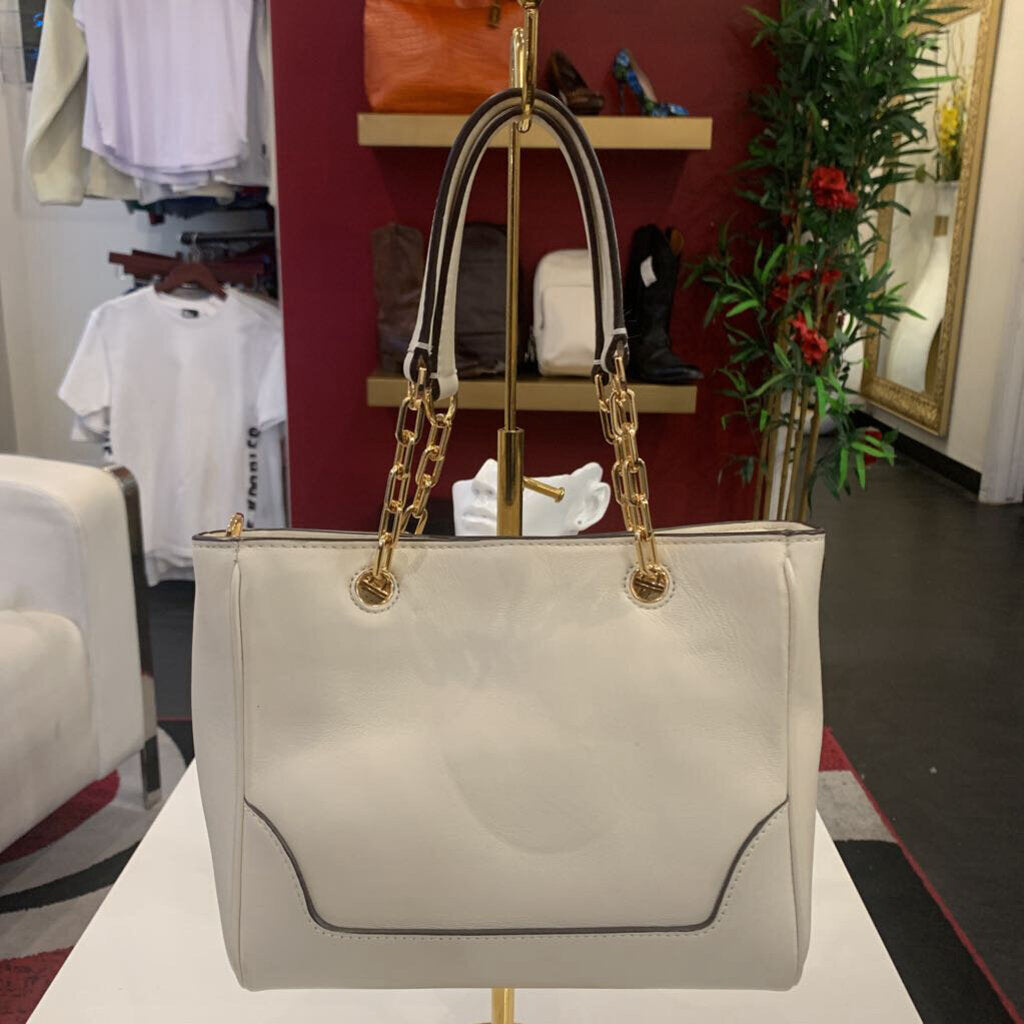 Tory Burch White Leather Shoulder Bag