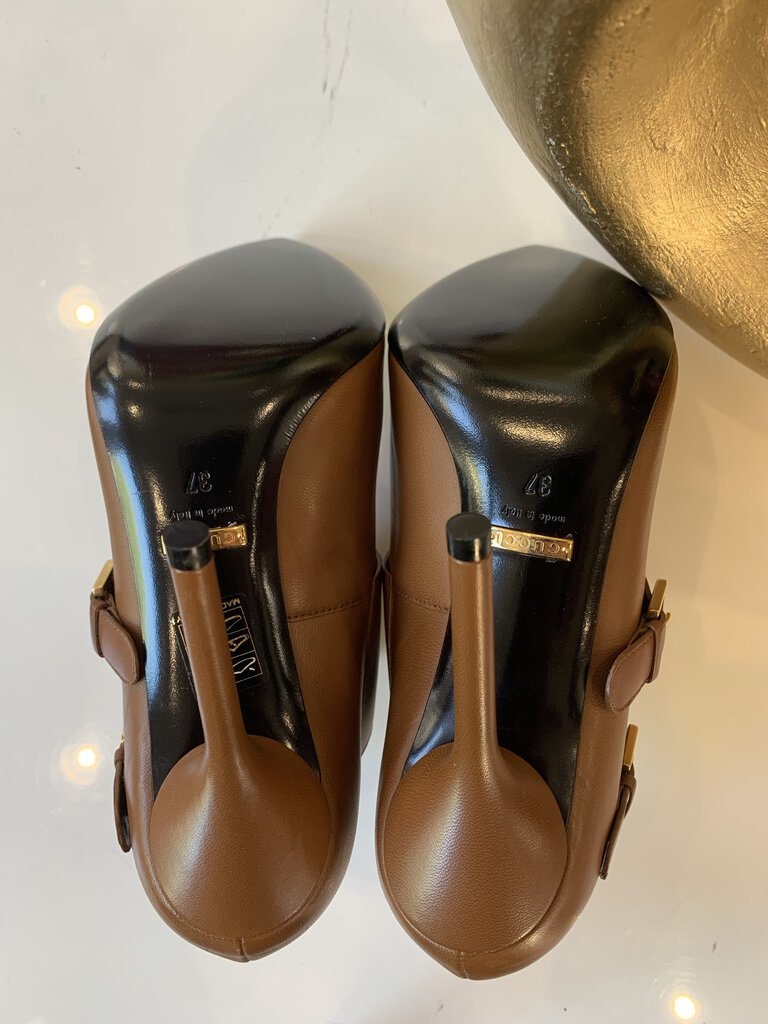 Gucci Brown Leather Stud Charlotte Ankle Boots