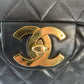 Chanel Black Lambskin Quilted MAXI