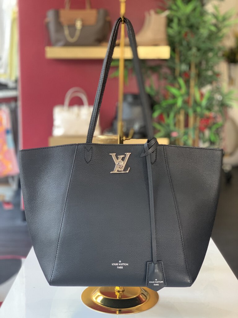 Louis Vuitton Black Leather LOCK ME Tote