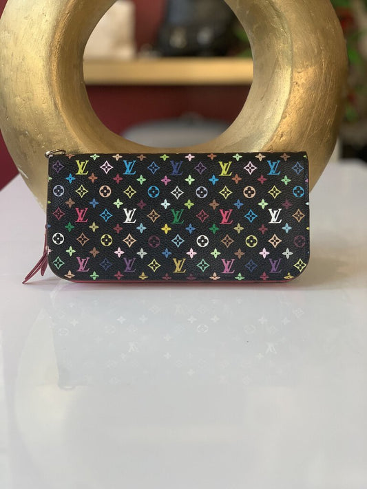 Louis Vuitton Black Monogram Murakami Long Wallet