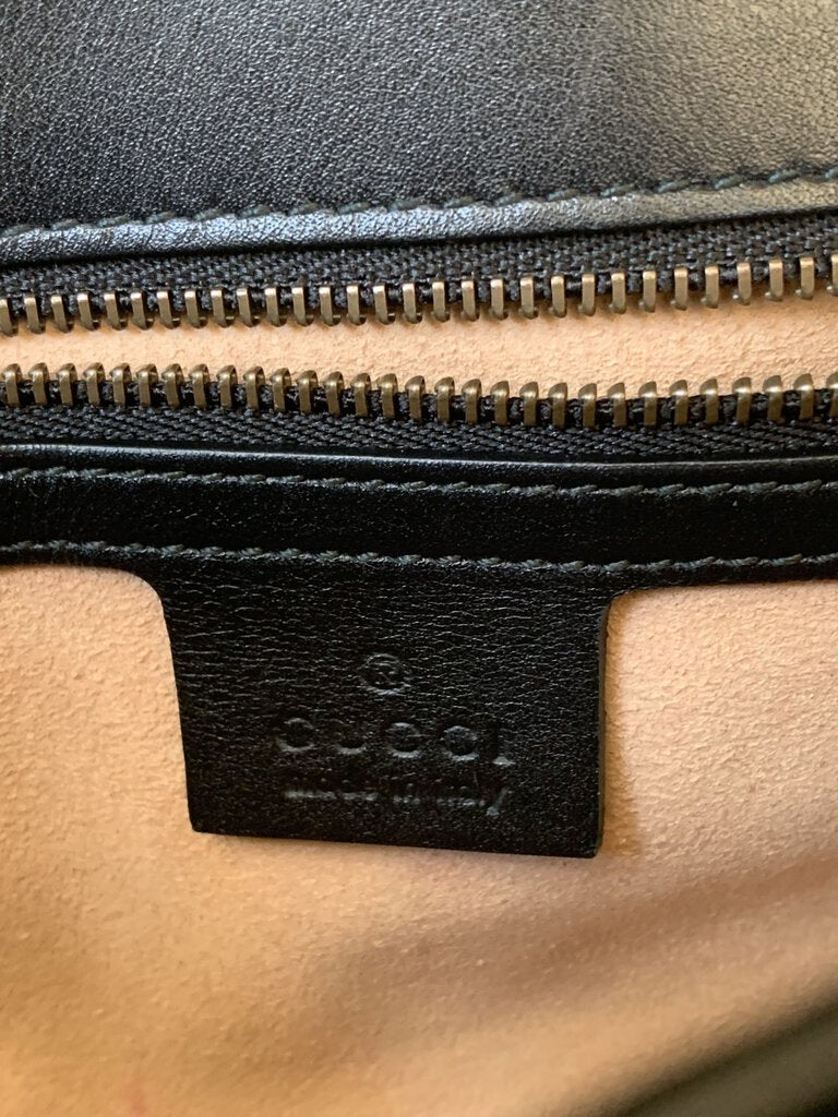 Gucci Black Gold Marmont Pearl Handbag