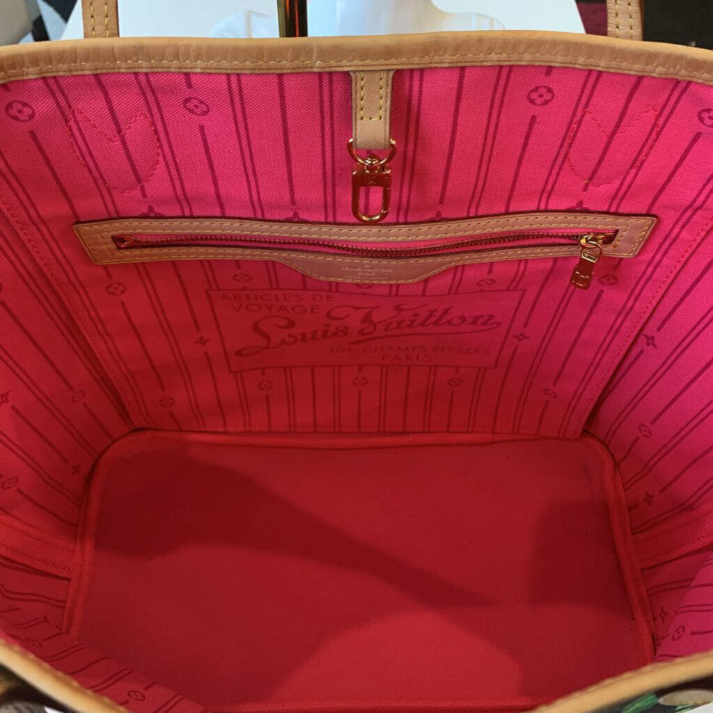 Louis Vuitton x Stephen Sprouse 2008 Neverfull Monogram Rose Tote