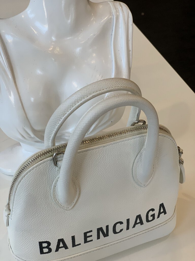 Balenciaga White Small Ville Tote