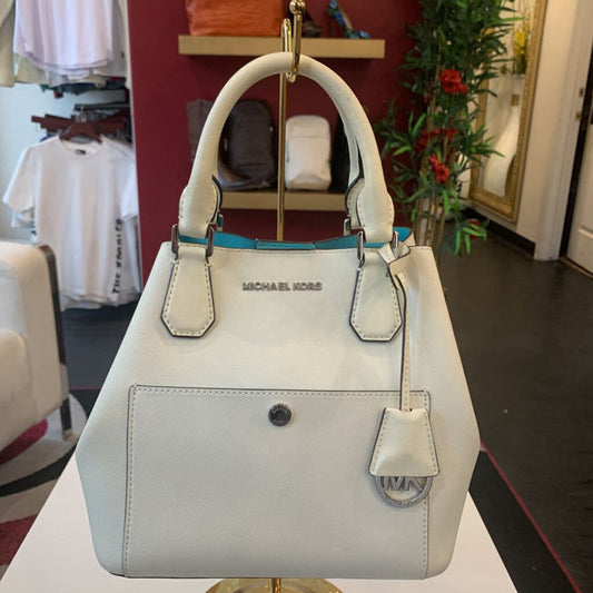 MK Cream Leather Greenwich Tote