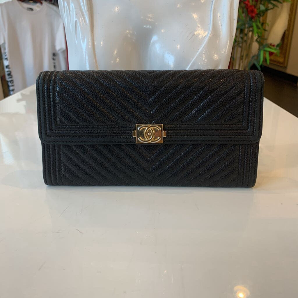 Chanel Black Cavier Wallet *AS IS*