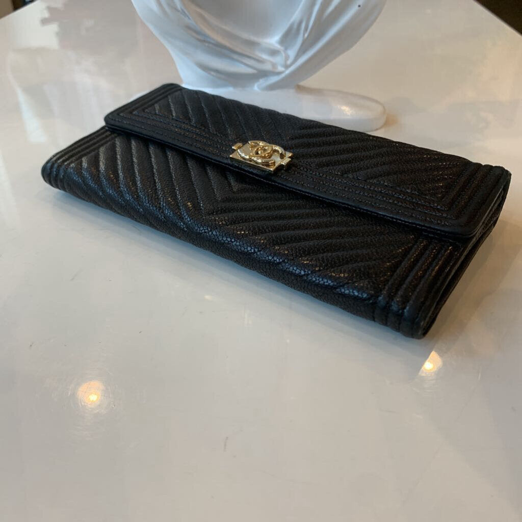 Chanel Black Cavier Wallet *AS IS*