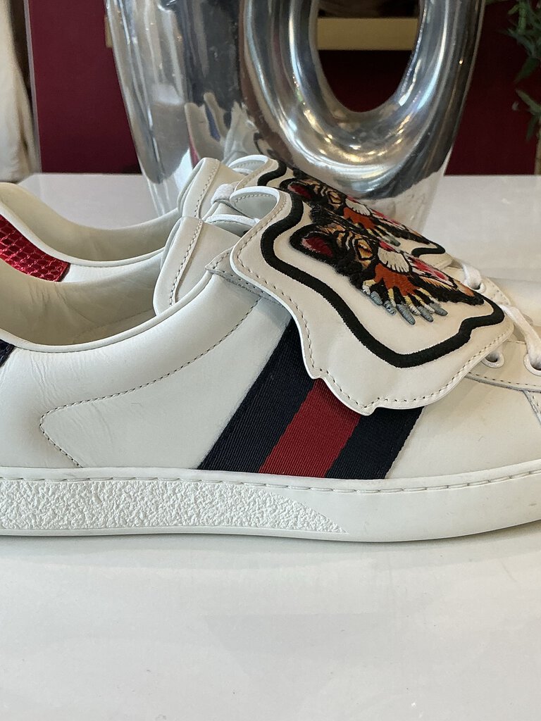 Gucci White Ace Low Top TIGER Sneakers