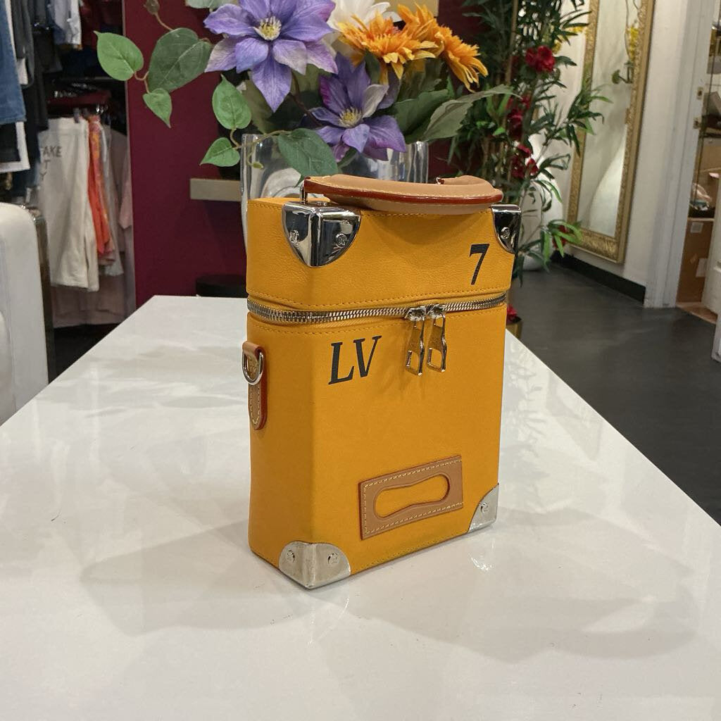 Louis Vuitton Vertical Yellow Box Trunk Handbag