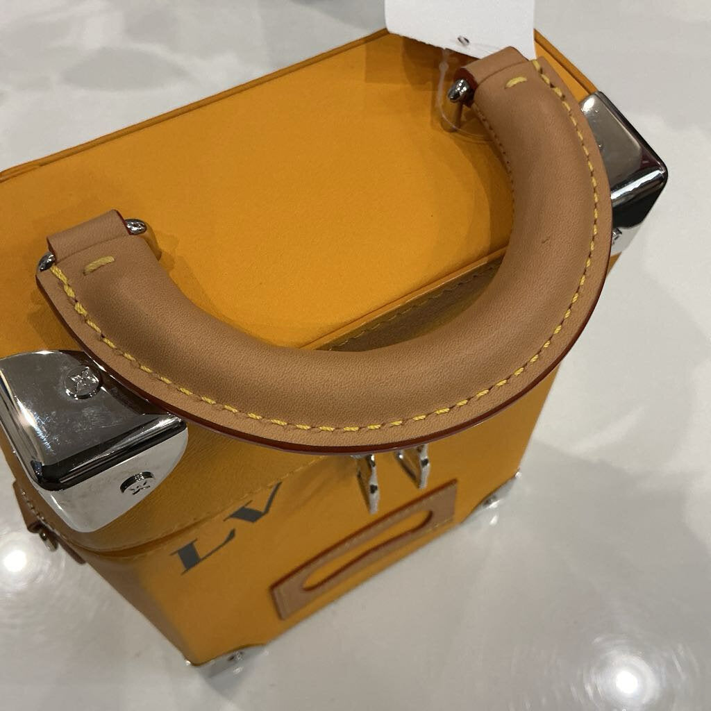 Louis Vuitton Vertical Yellow Box Trunk Handbag