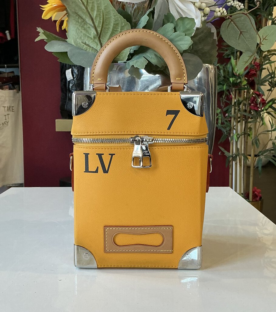 Louis Vuitton Vertical Yellow Box Trunk Handbag