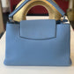 Louis Vuitton Blue Taurillon Capucines MM Shoulder Bag