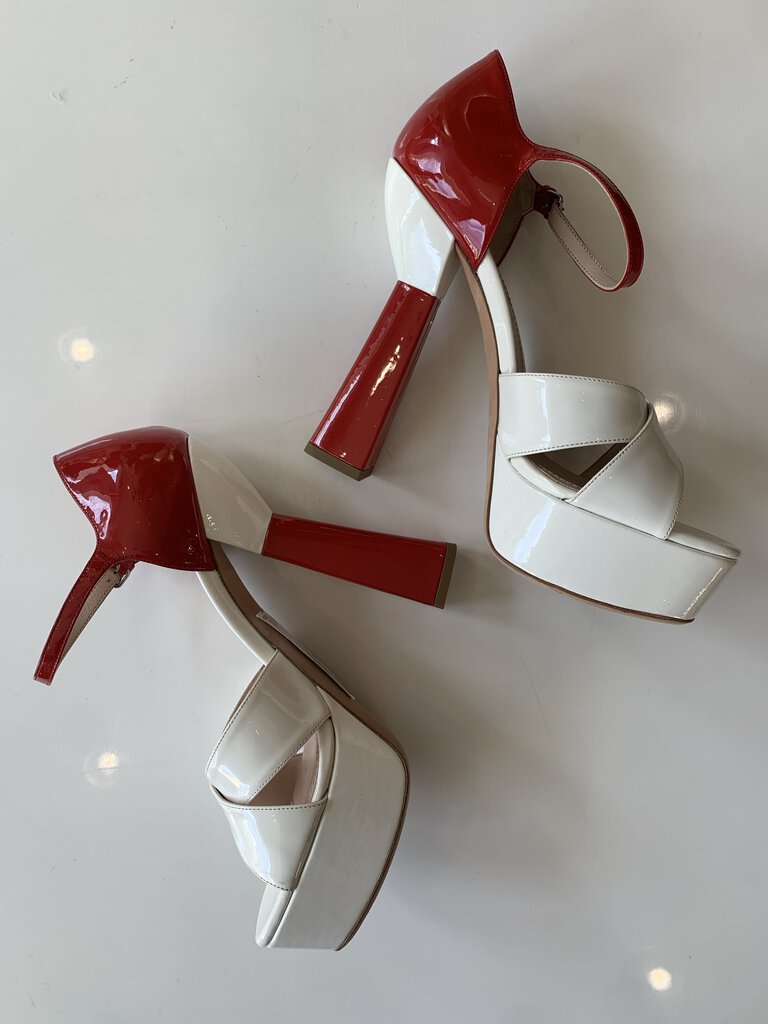 Miu Miu White Red Heels