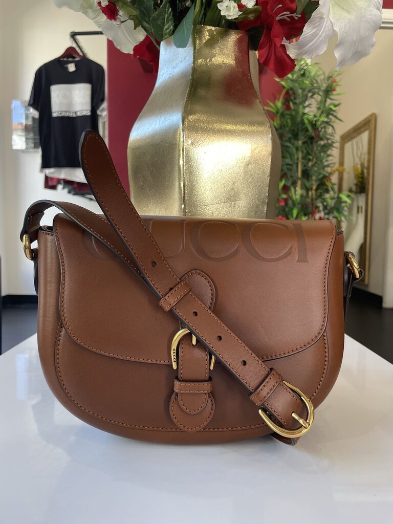 Gucci Cognac Charisma Calfskin Crossbody