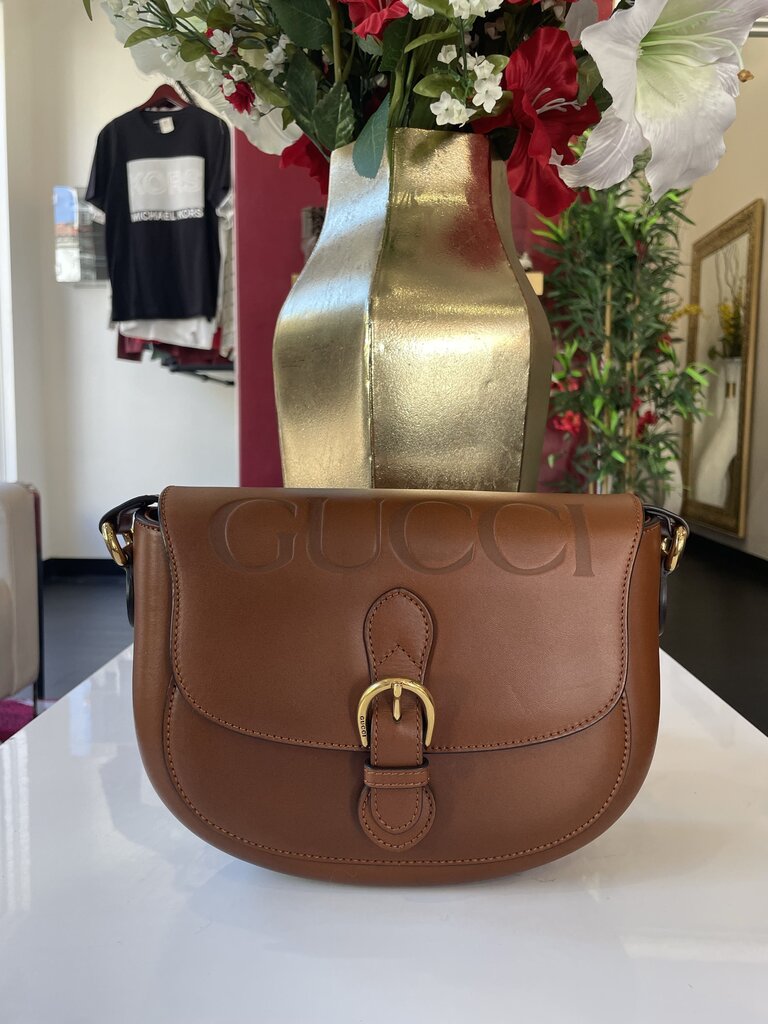 Gucci Cognac Charisma Calfskin Crossbody