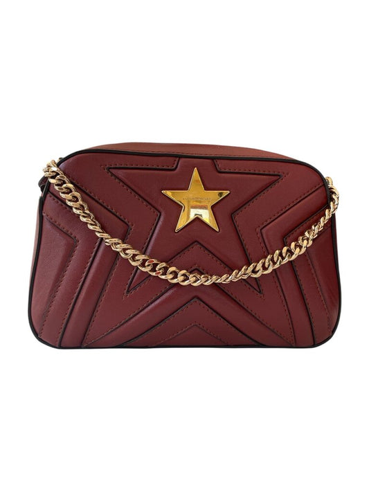 Stella McCartney Burgundy Leather Star Shoulder Bag