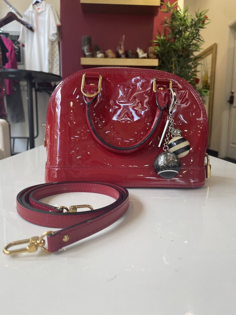 Louis Vuitton Red Alma BB Vernis