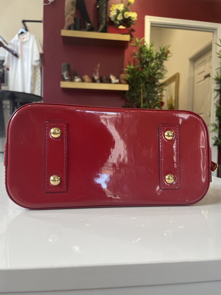 Louis Vuitton Red Alma BB Vernis