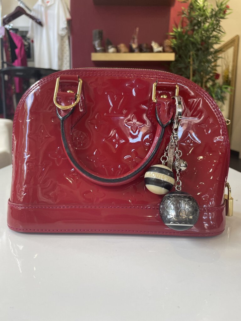 Louis Vuitton Red Alma BB Vernis