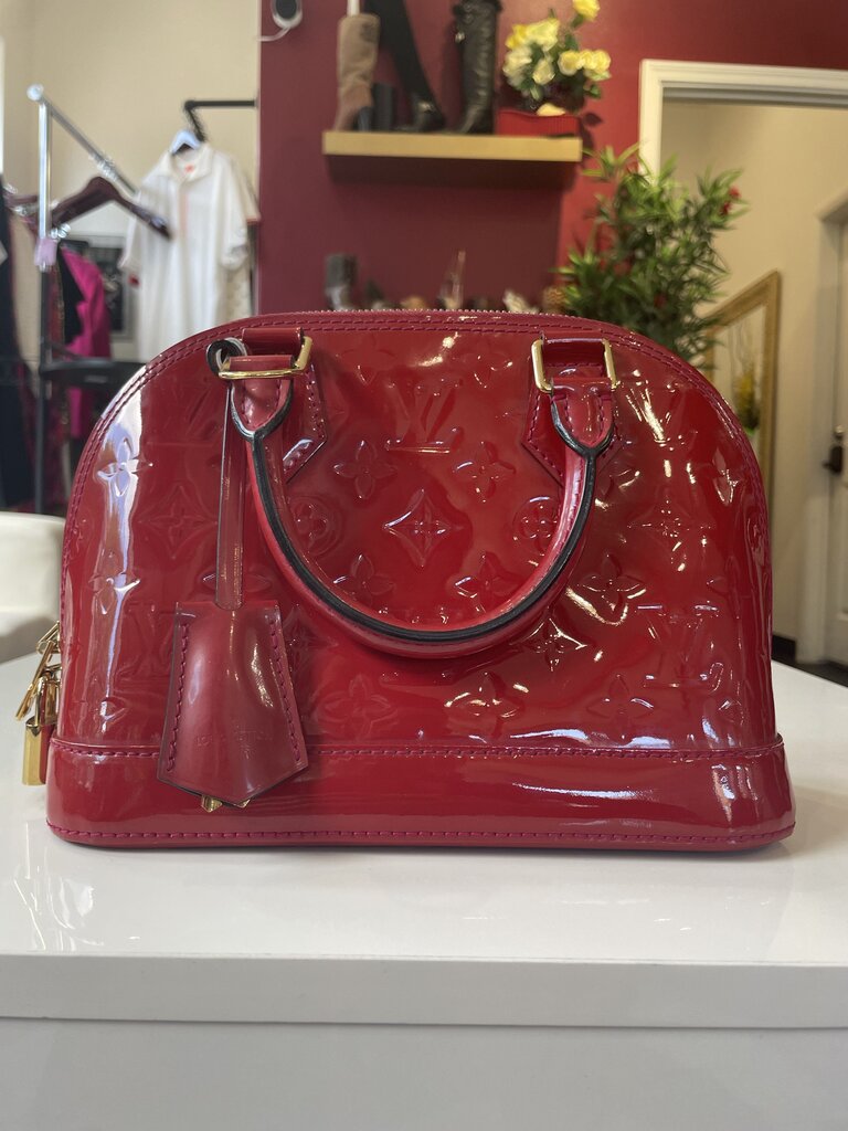 Louis Vuitton Red Alma BB Vernis