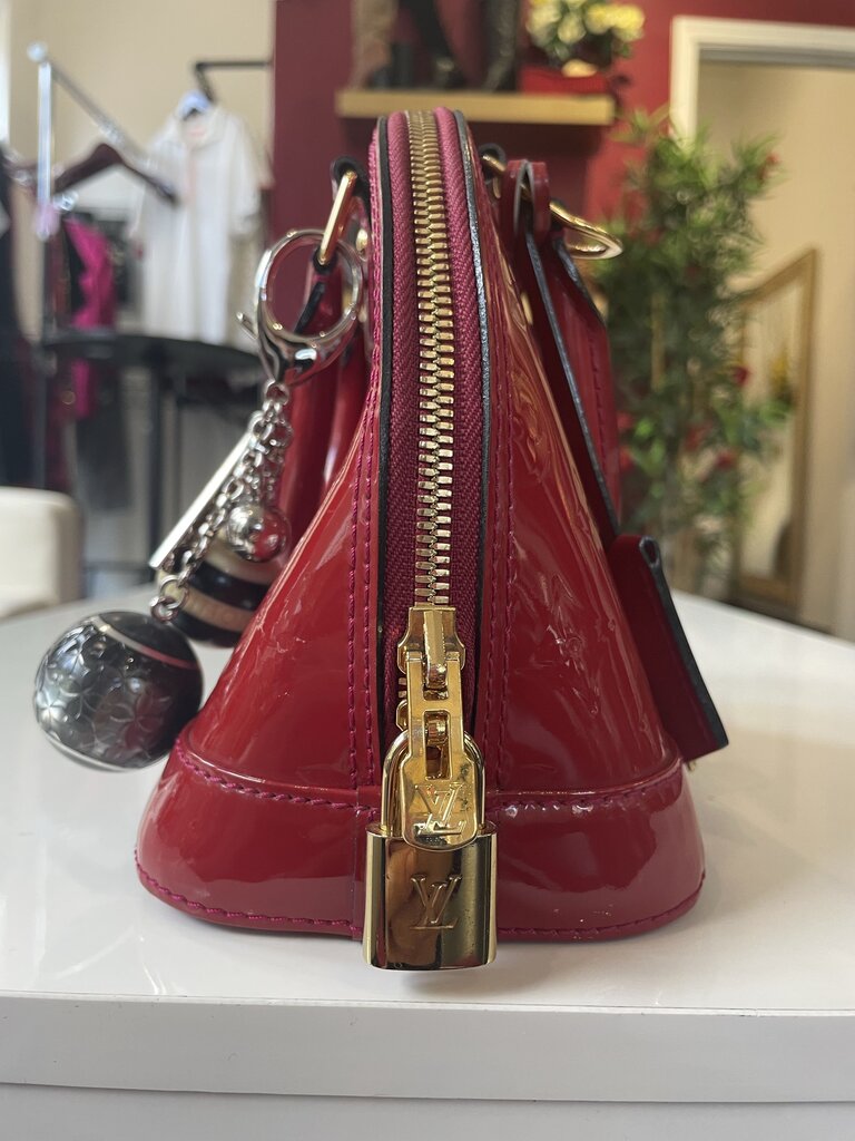 Louis Vuitton Red Alma BB Vernis
