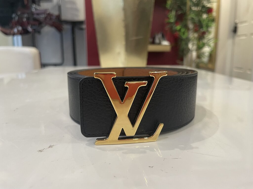 Louis Vuitton Gold Monogram Leather Belt