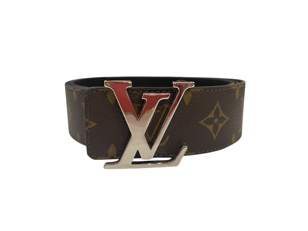 Louis Vuitton Silver LV/Brown Mono Belt