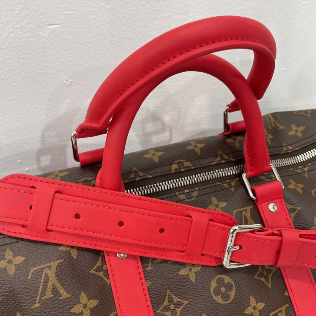 Louis Vuitton Red / Monogram Keepall 50 *orig retail $2860*