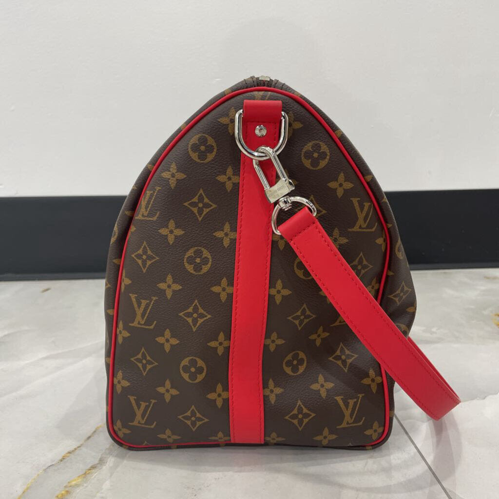 Louis Vuitton Red / Monogram Keepall 50 *orig retail $2860*