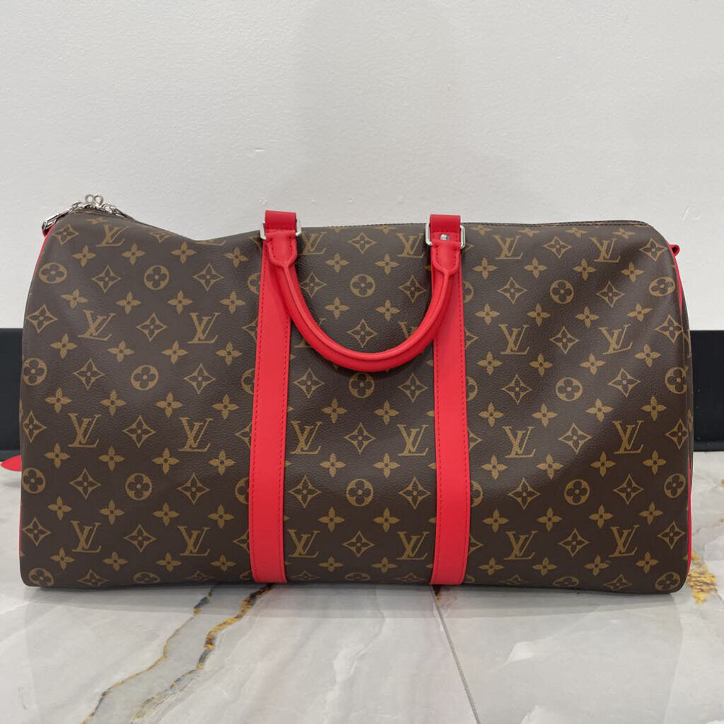 Louis Vuitton Red / Monogram Keepall 50 *orig retail $2860*