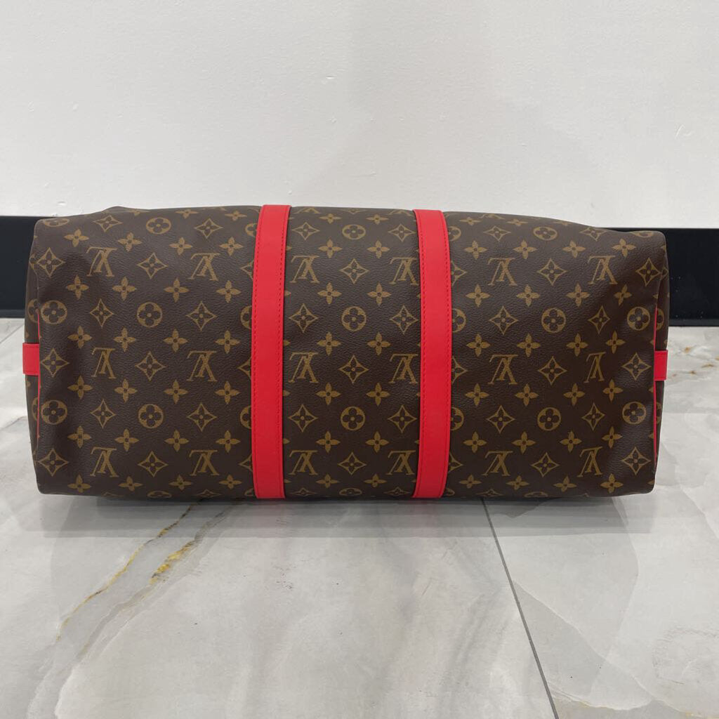 Louis Vuitton Red / Monogram Keepall 50 *orig retail $2860*