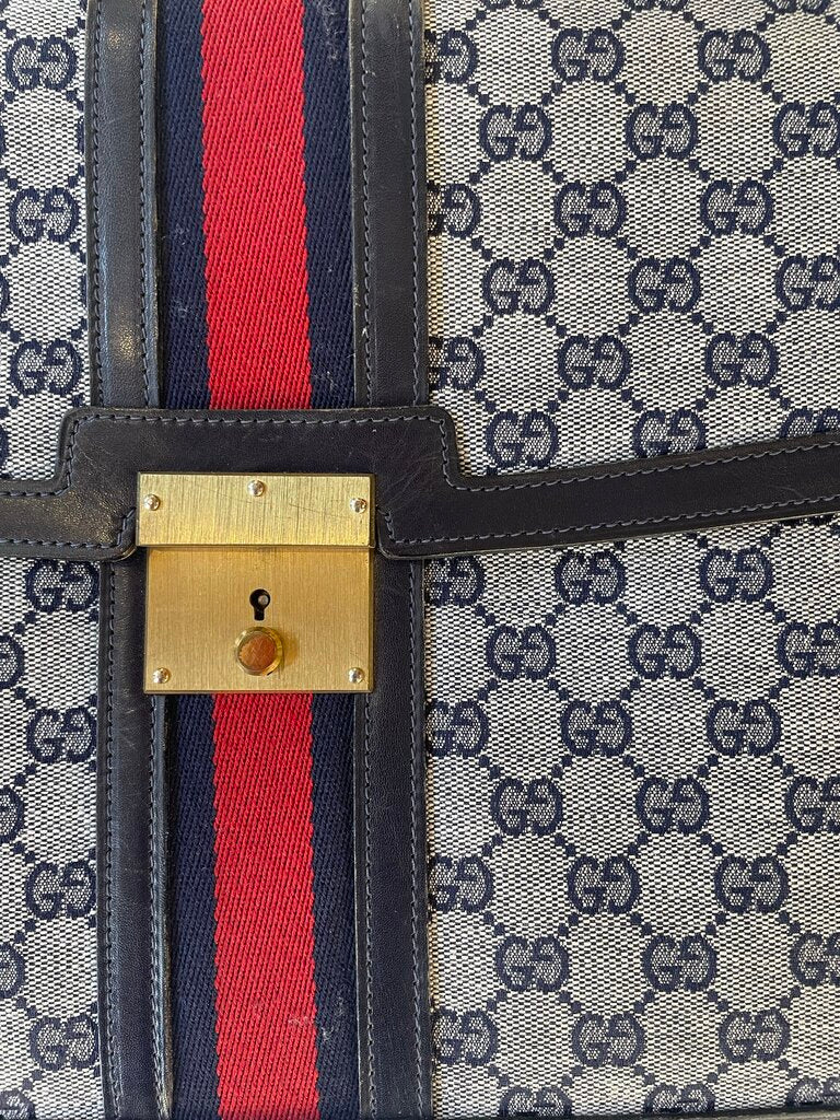 Gucci Navy GG Clutch Handbag