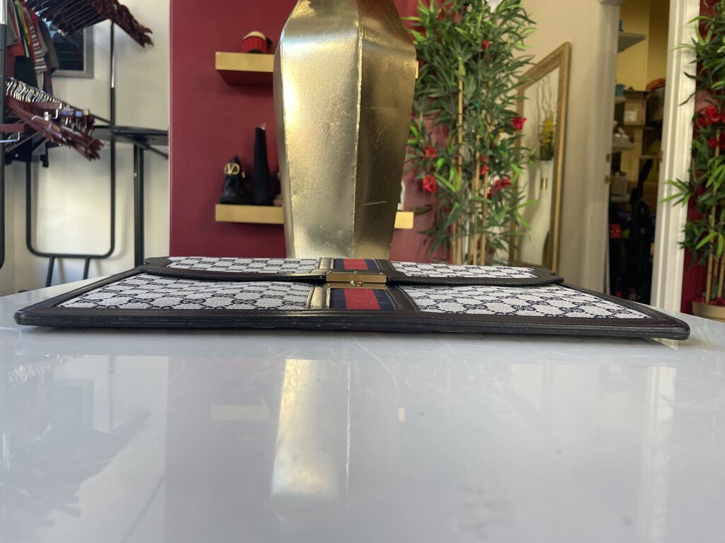 Gucci Navy GG Clutch Handbag