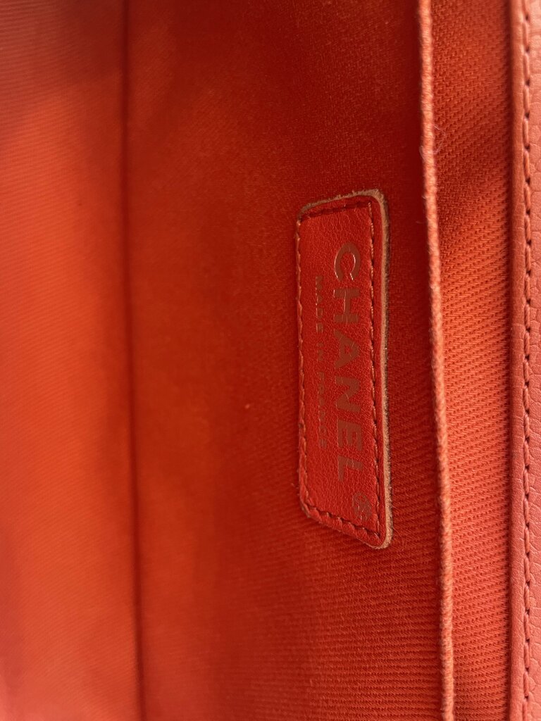 Chanel Medium Red Leather Boy Bag