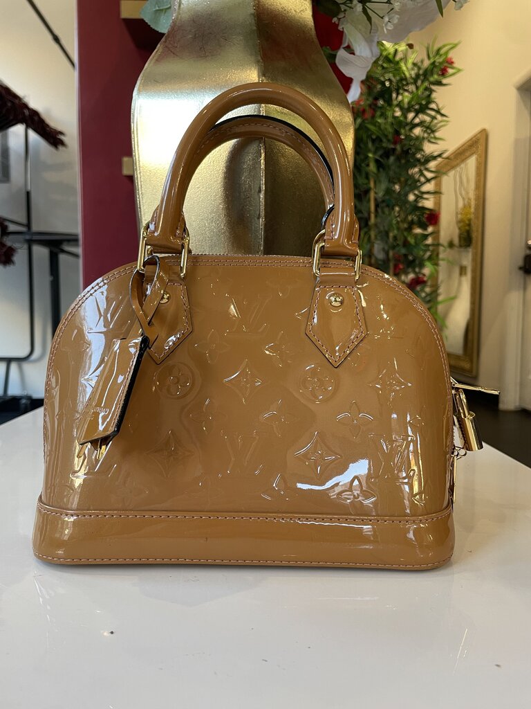 Louis Vuitton Gold Alma BB Vernis