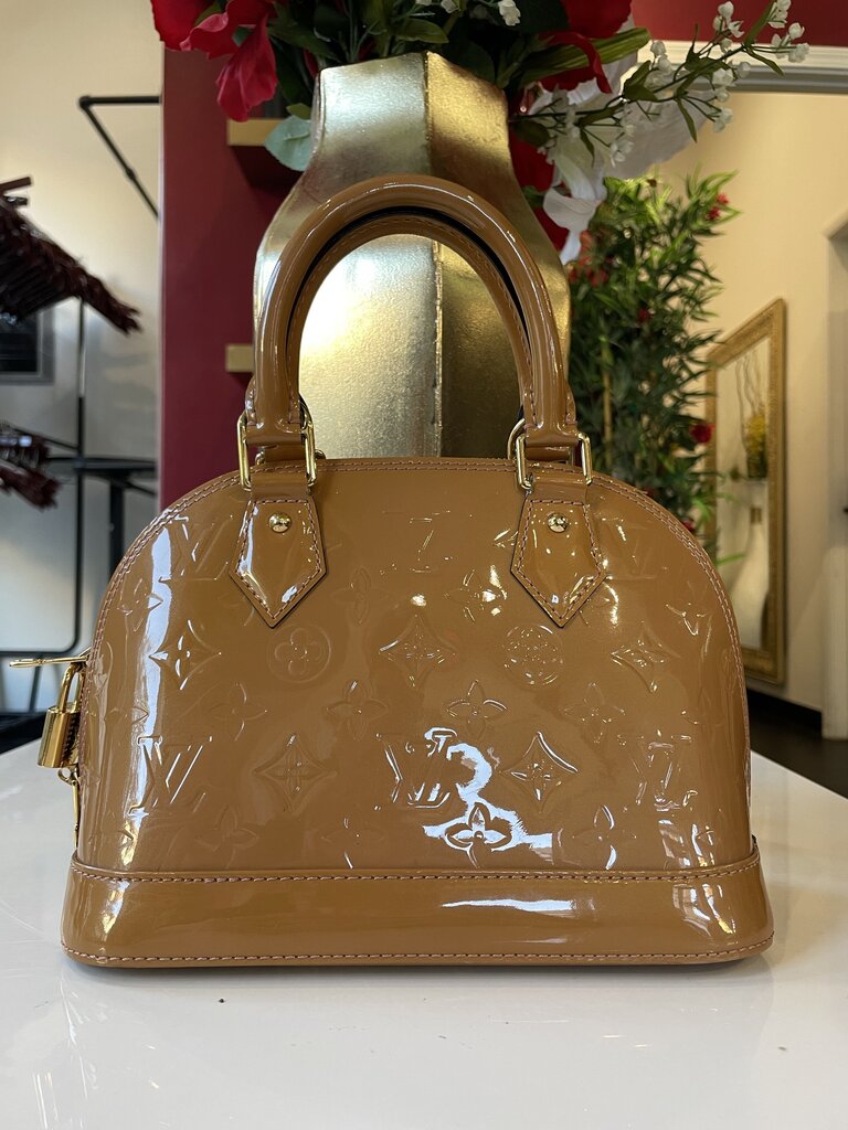 Louis Vuitton Gold Alma BB Vernis