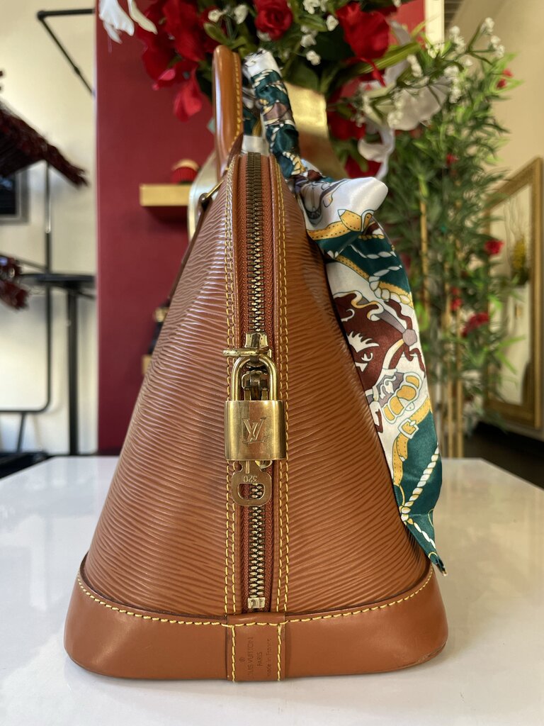 Louis Vuitton Alma Brown Epi Leather Handbag