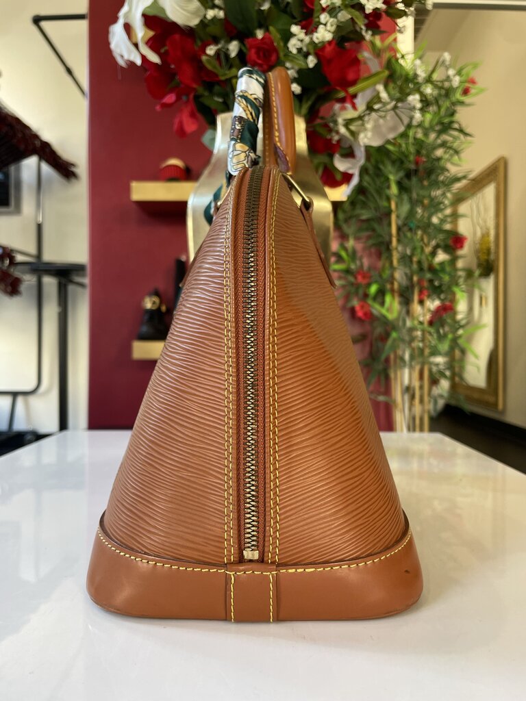 Louis Vuitton Alma Brown Epi Leather Handbag