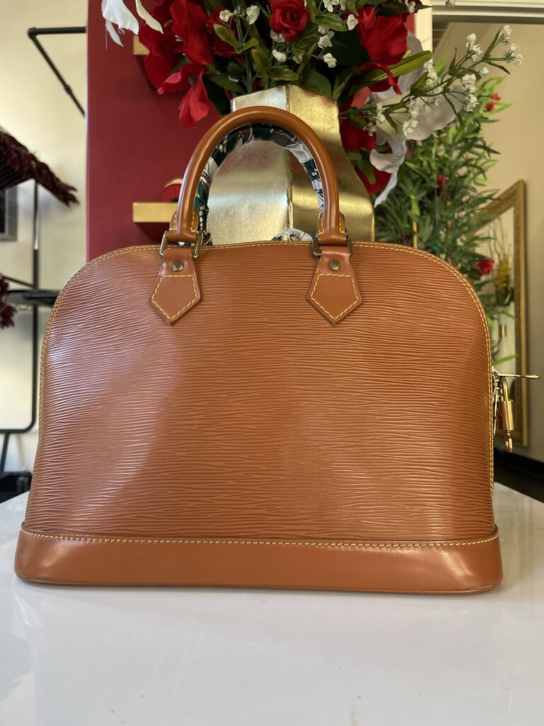 Louis Vuitton Alma Brown Epi Leather Handbag