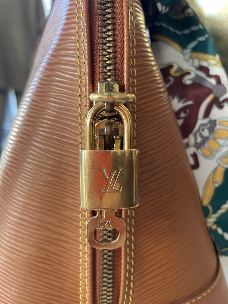 Louis Vuitton Alma Brown Epi Leather Handbag