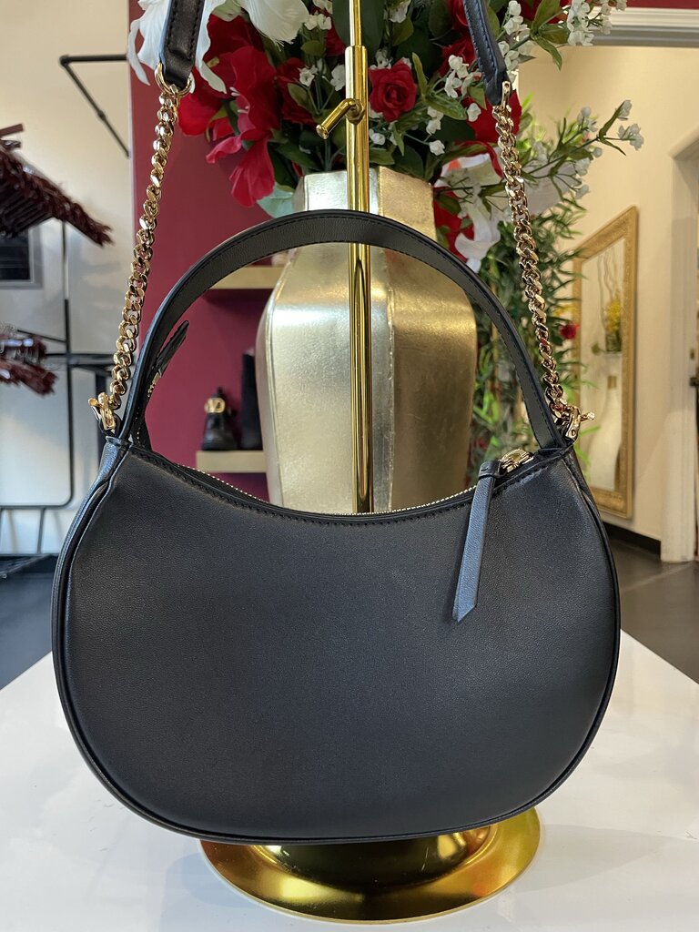 Versace Black Leather Top Handle Bag