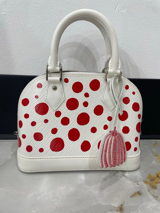 Louis Vuitton x YK White/Red Epi Alma BB