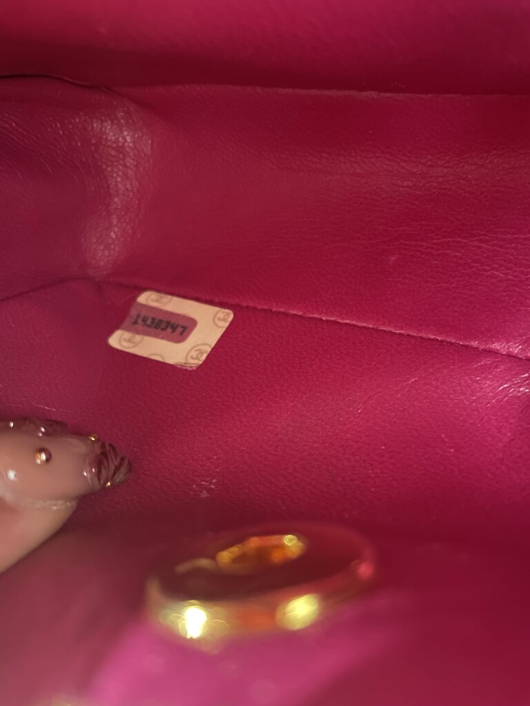 Chanel Pink Lambskin Leather 24k Gold Hardware Mini Crossbody