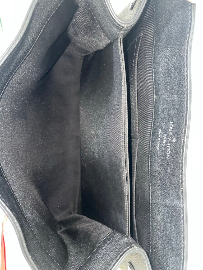 Louis Vuitton Cream, Black Calfskin Mechanical Flowers Lockme Handbag